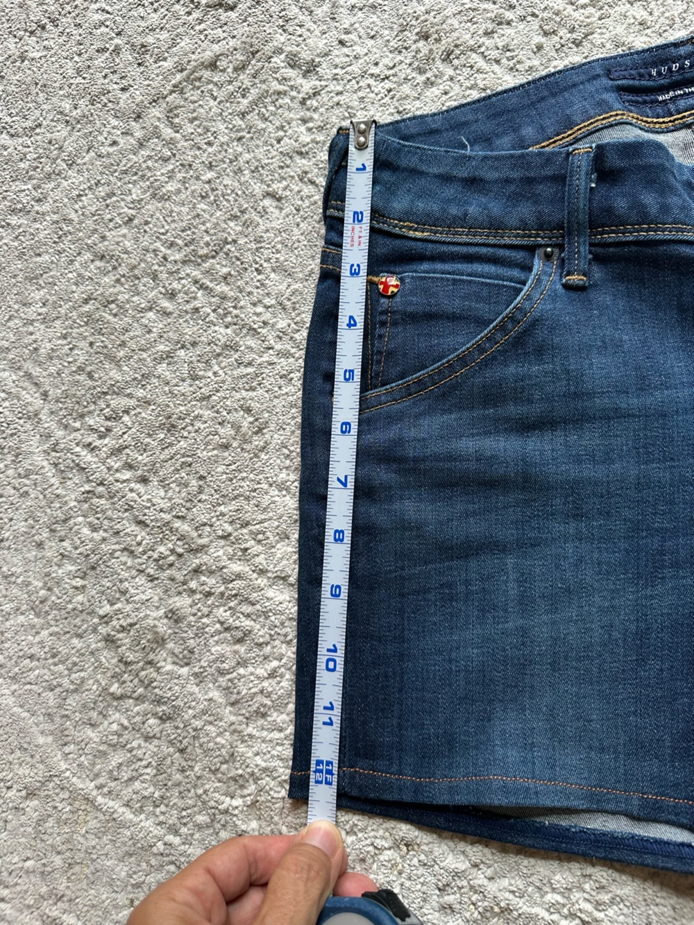 Hudson Jeans Modified Flap Pocket Denim Shorts Made in USA size 29 - Picture 4 of 10